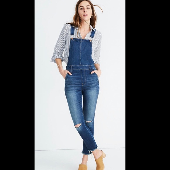NWT Madewell Roadtripper denim overalls. Small - Picture 1 of 11